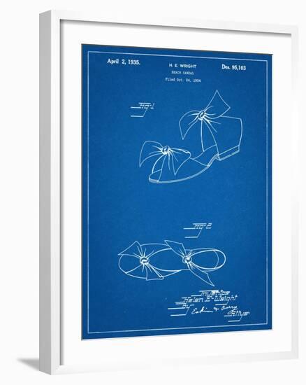 Vintage Beach Sandal Patent 1934-null-Framed Art Print