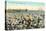 Vintage Beach Scene, Santa Cruz-null-Stretched Canvas