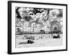 Vintage Beach, Wonder Wheel, Black and White Photography, Coney Island, Brooklyn, New York, US-Philippe Hugonnard-Framed Photographic Print