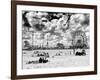 Vintage Beach, Wonder Wheel, Black and White Photography, Coney Island, Brooklyn, New York, US-Philippe Hugonnard-Framed Photographic Print