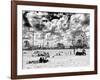 Vintage Beach, Wonder Wheel, Black and White Photography, Coney Island, Brooklyn, New York, US-Philippe Hugonnard-Framed Photographic Print