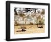 Vintage Beach, Wonder Wheel, Coney Island, Brooklyn, New York, United States-Philippe Hugonnard-Framed Photographic Print