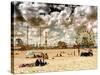 Vintage Beach, Wonder Wheel, Coney Island, Brooklyn, New York, United States-Philippe Hugonnard-Stretched Canvas