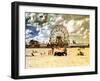 Vintage Beach, Wonder Wheel, Coney Island, Brooklyn, New York, United States-Philippe Hugonnard-Framed Premium Photographic Print