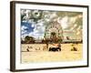 Vintage Beach, Wonder Wheel, Coney Island, Brooklyn, New York, United States-Philippe Hugonnard-Framed Photographic Print