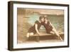 Vintage Beachgoing Couple, Stuart, Florida-null-Framed Art Print