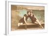 Vintage Beachgoing Couple, Stuart, Florida-null-Framed Art Print