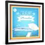 Vintage Beautiful Sea Travel Background-Alex150770-Framed Art Print