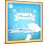 Vintage Beautiful Sea Travel Background-Alex150770-Mounted Art Print