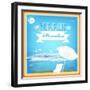 Vintage Beautiful Sea Travel Background-Alex150770-Framed Art Print