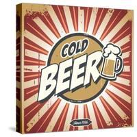 Vintage Beer Poster-Lukeruk-Stretched Canvas