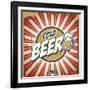 Vintage Beer Poster-Lukeruk-Framed Art Print