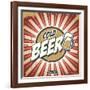 Vintage Beer Poster-Lukeruk-Framed Art Print