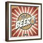 Vintage Beer Poster-Lukeruk-Framed Art Print