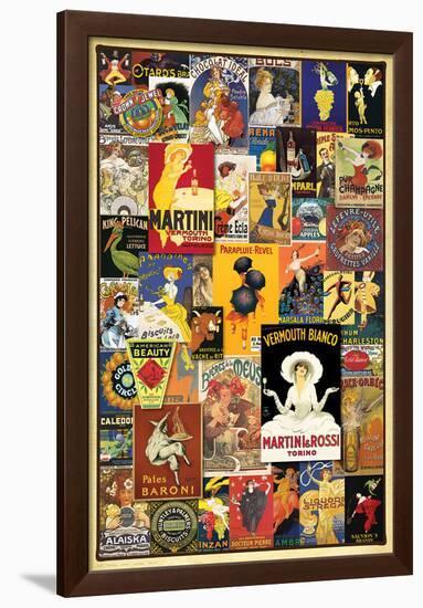 Vintage Beverage Ads-null-Framed Poster