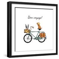 Vintage Bicycle Illustration-Tasiania-Framed Art Print