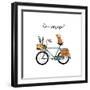 Vintage Bicycle Illustration-Tasiania-Framed Art Print