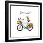 Vintage Bicycle Illustration-Tasiania-Framed Art Print