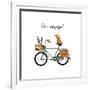 Vintage Bicycle Illustration-Tasiania-Framed Art Print