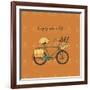 Vintage Bicycle Illustration-Tasiania-Framed Art Print