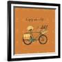 Vintage Bicycle Illustration-Tasiania-Framed Art Print