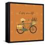 Vintage Bicycle Illustration-Tasiania-Framed Stretched Canvas