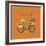 Vintage Bicycle Illustration-Tasiania-Framed Art Print