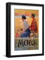 Vintage Bicycle Poster, Meteor-null-Framed Art Print