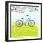 Vintage Bicycle-lolya1988-Framed Art Print