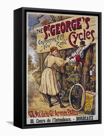 Vintage Bicycle-null-Framed Stretched Canvas