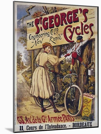 Vintage Bicycle-null-Mounted Giclee Print