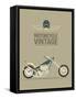 Vintage Bike-vector pro-Framed Stretched Canvas