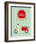 Vintage Bike-vector pro-Framed Art Print