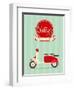 Vintage Bike-vector pro-Framed Art Print