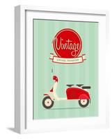 Vintage Bike-vector pro-Framed Art Print