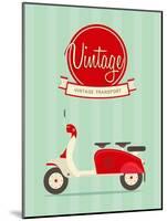 Vintage Bike-vector pro-Mounted Art Print