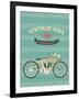 Vintage Bike-vector pro-Framed Art Print