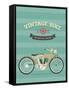 Vintage Bike-vector pro-Framed Stretched Canvas