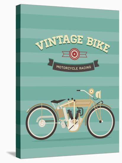 Vintage Bike-vector pro-Stretched Canvas