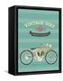 Vintage Bike-vector pro-Framed Stretched Canvas