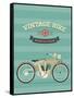 Vintage Bike-vector pro-Framed Stretched Canvas