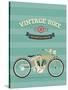 Vintage Bike-vector pro-Stretched Canvas