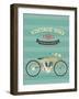 Vintage Bike-vector pro-Framed Art Print