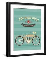 Vintage Bike-vector pro-Framed Art Print