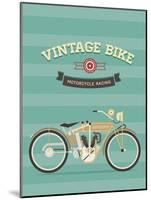 Vintage Bike-vector pro-Mounted Art Print