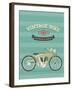 Vintage Bike-vector pro-Framed Art Print