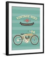 Vintage Bike-vector pro-Framed Art Print