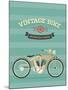 Vintage Bike-vector pro-Mounted Art Print