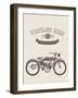 Vintage Bike-vector pro-Framed Art Print