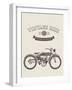 Vintage Bike-vector pro-Framed Art Print